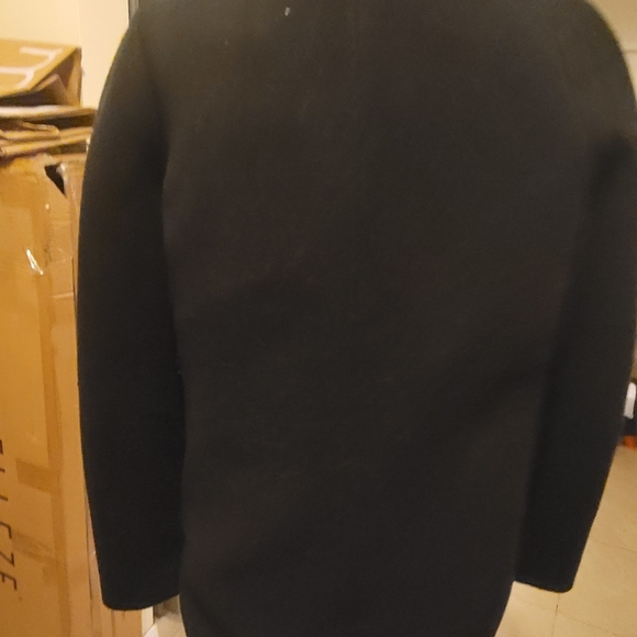 New JCREW $298 Size 0 Button-Neck City Coat in Black. - Picture 5 of 9